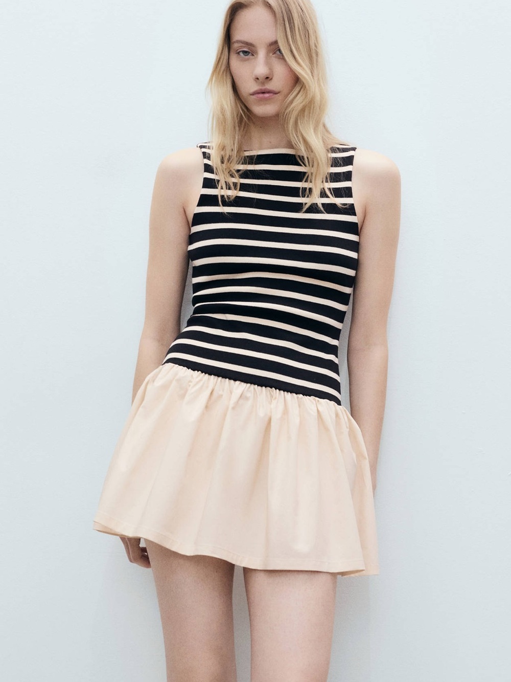 Mango Striped Mini Dress Size S